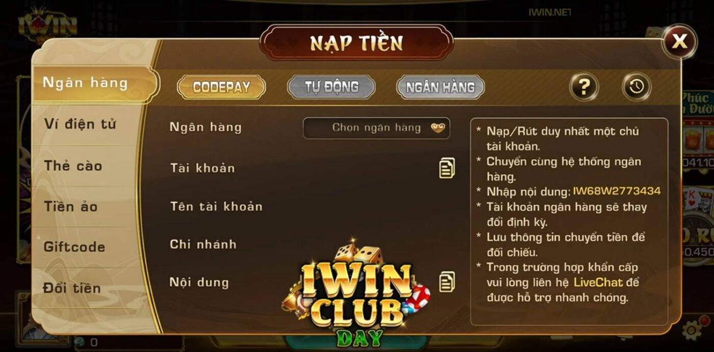 Nạp tiền